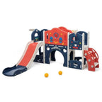 TOBBI & NYEEKOY 9-in-1 Large Rocket-Themed Toddler Climber Slide