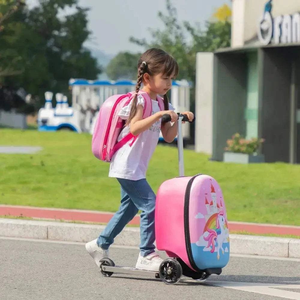 TOBBI & VLIVE Kids Scooter Suitcase 2-Piece Set