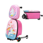 TOBBI & VLIVE Kids Scooter Suitcase 2-Piece Set - Maven Couture IncKids' Suitcases
