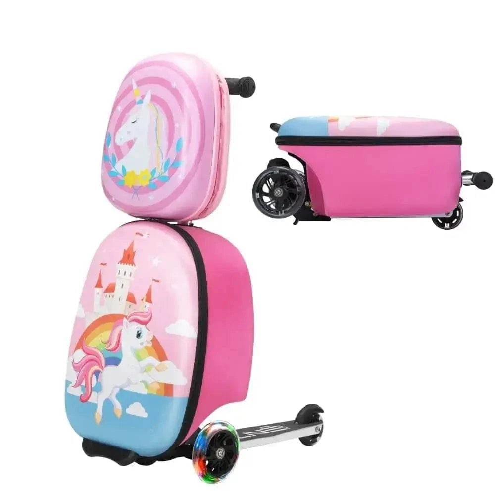 TOBBI & VLIVE Kids Scooter Suitcase 2-Piece Set