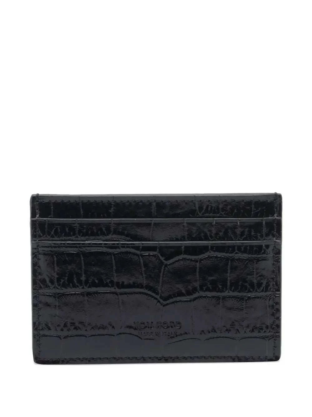 TOM FORD Crocodile-Print Leather Mini Card Holder - Maven Couture IncSMALL LEATHER GOODS