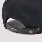 TOM FORD Men's Classic Cotton and Leather Hat - Maven Couture IncCAPS & HATS