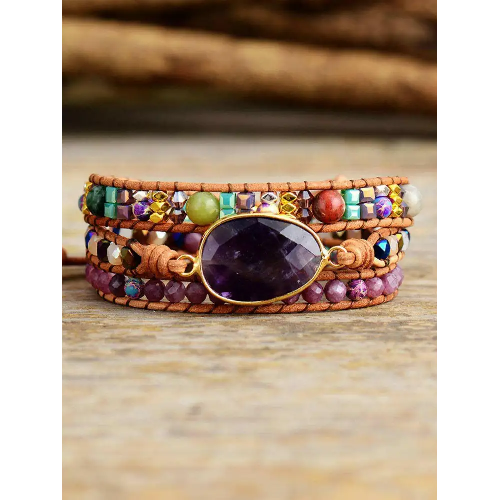 Elegant amethyst bracelet for luxury fashion and exclusive jewelry $27 the captivating patterns and striking colors