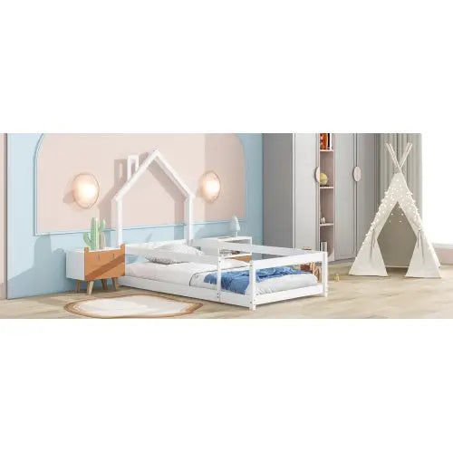 Charming twin size bed with house-shaped headboard for stylish safety $179.99 specification product information item