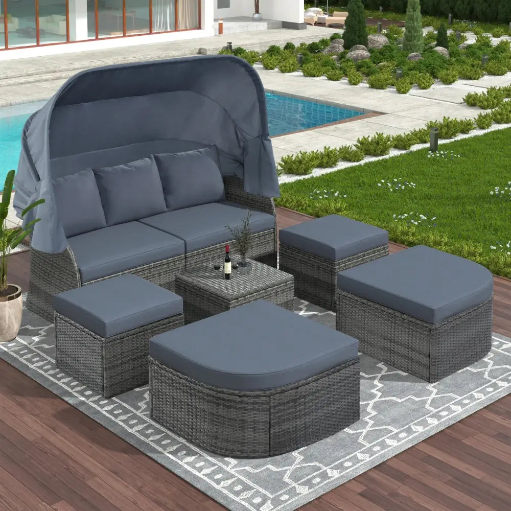 U style luxury patio furniture set for elegant outdoor relaxation $1,099.99 u_style outdoor patio furniture set daybed