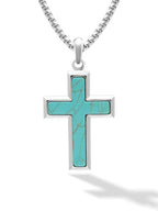 Turquoise Cross Pendant Necklace - Maven Couture IncCross Pendant