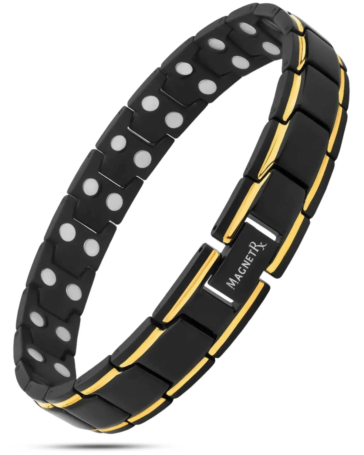 Ultra Strength Black & Gold Trim Magnetic Therapy Bracelet - Maven Couture IncBracelet