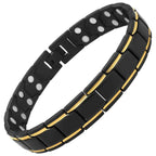 Ultra Strength Black & Gold Trim Magnetic Therapy Bracelet - Maven Couture IncBracelet