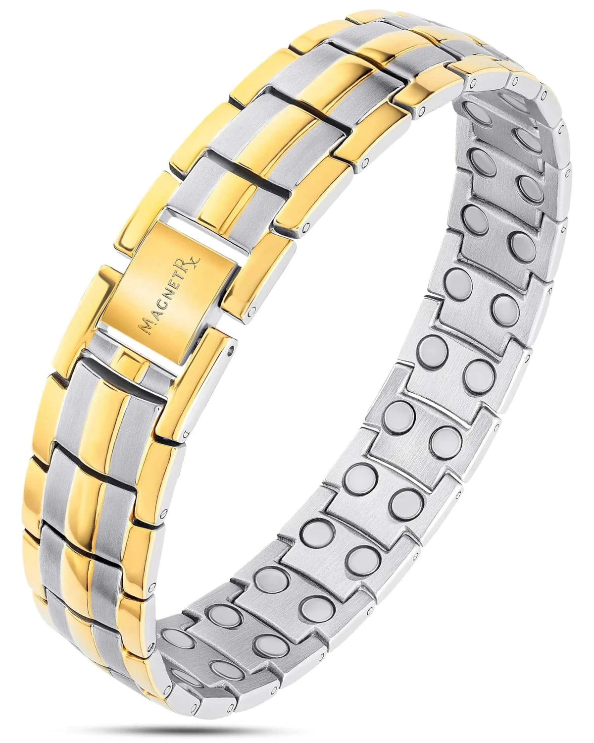 Ultra Strength Magnetic Therapy Bracelet Silver & Gold Classic - Maven Couture IncBracelet