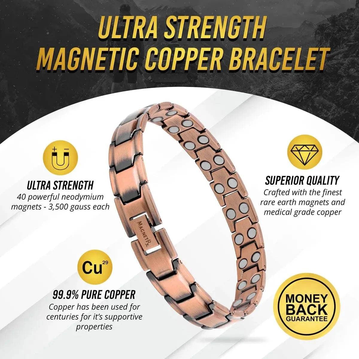 Ultra Strength Pure Copper Magnetic Therapy Bracelet (Leo) - Maven Couture IncBracelet
