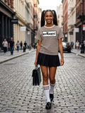Unisex T Shirt BYMANYC New York New Collection NYC Natural Walnut Stripe Tee - Maven Couture Inctshirts