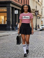 Unisex T Shirt BYMANYC New York New Collection NYC White Red Stripe Tee - Maven Couture Inctshirts