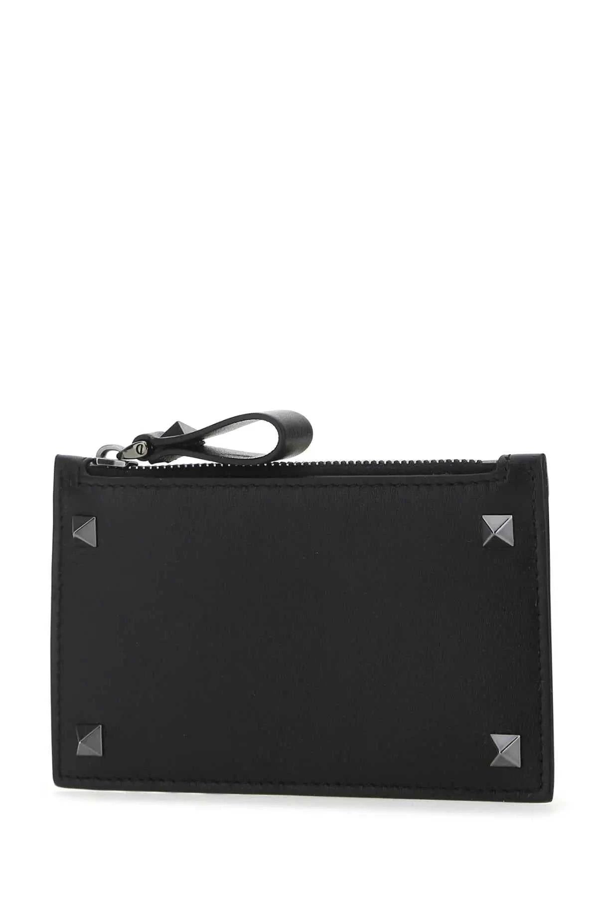 VALENTINO GARAVANI Mini Leather Rockstud Card Holder - Maven Couture IncSMALL LEATHER GOODS