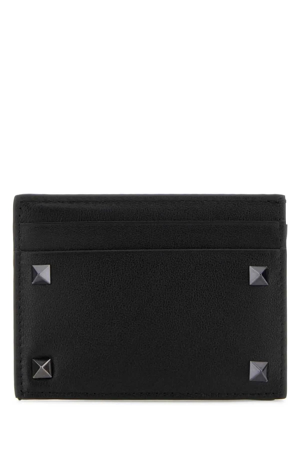 VALENTINO GARAVANI Mini Leather Rockstud Card Holder - Maven Couture IncSMALL LEATHER GOODS