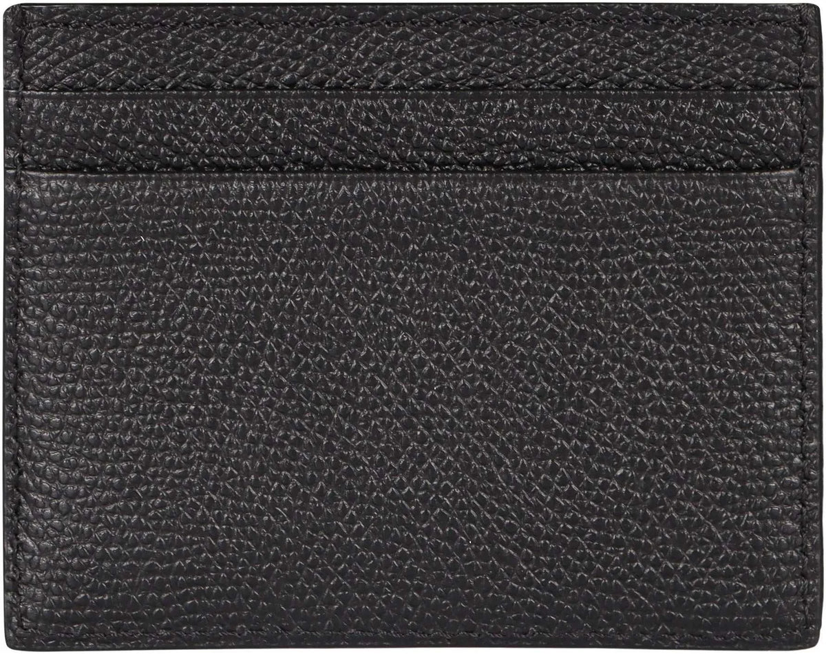 VALENTINO GARAVANI Mini Logo Detail Leather Card Holder - Maven Couture IncSMALL LEATHER GOODS