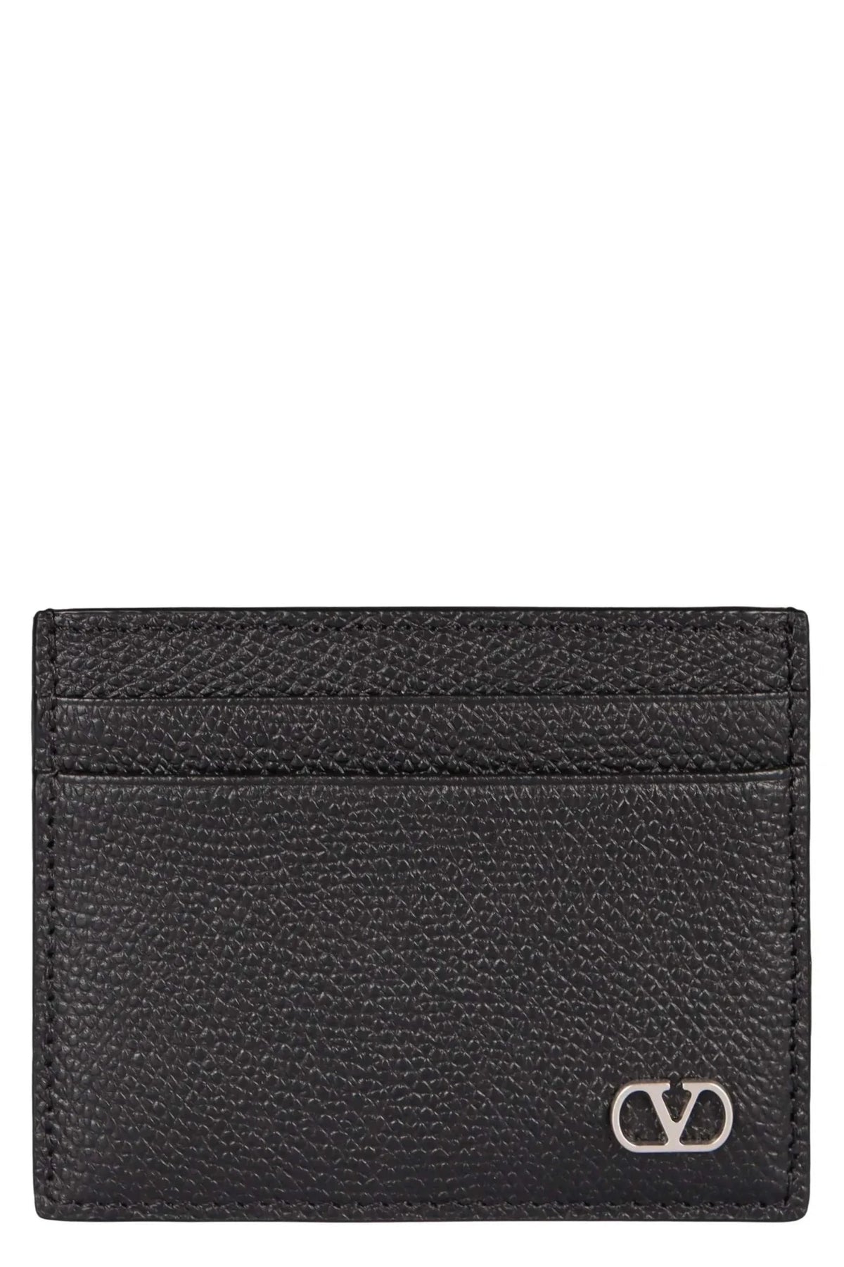 VALENTINO GARAVANI Mini Logo Detail Leather Card Holder - Maven Couture IncSMALL LEATHER GOODS