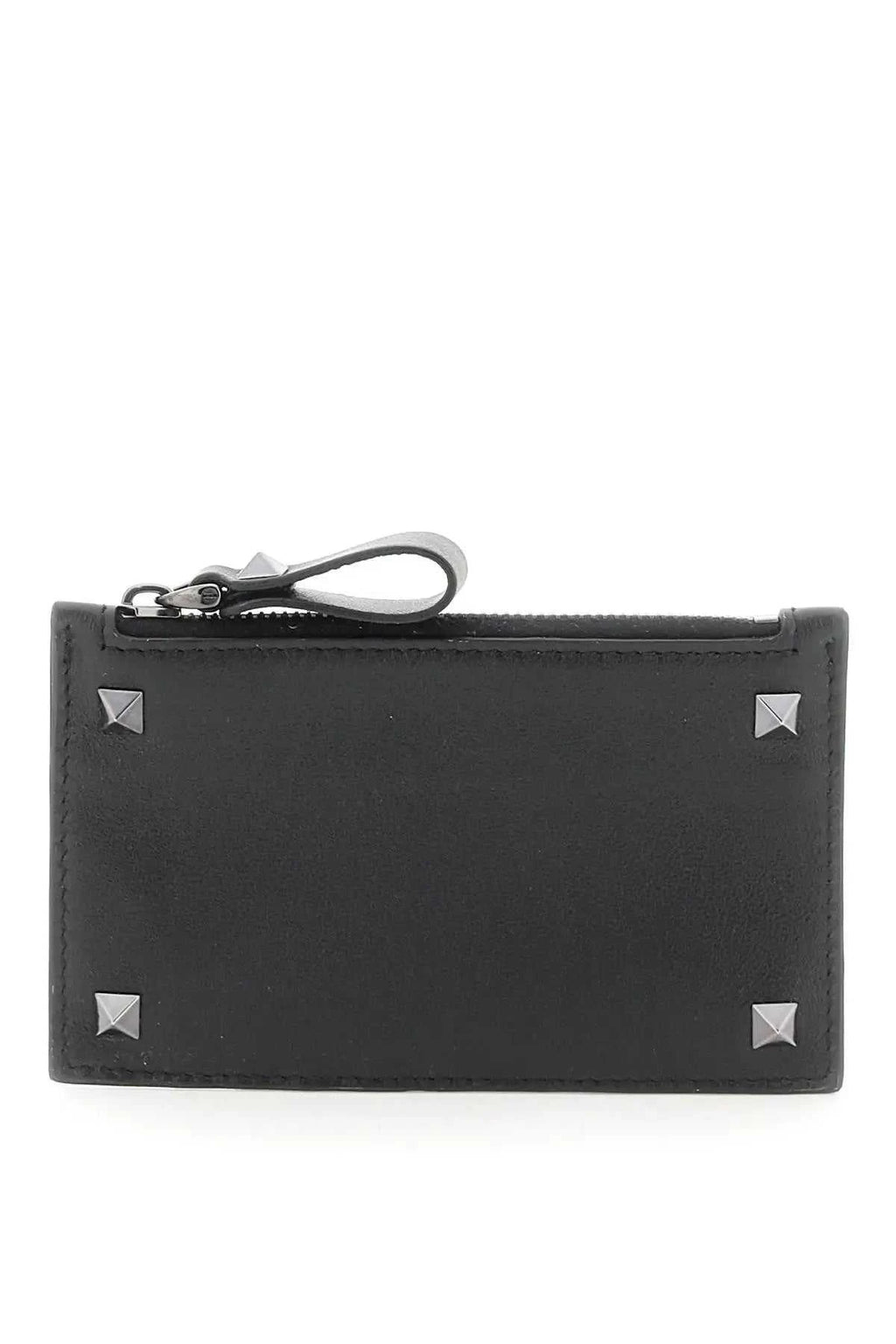 VALENTINO GARAVANI Mini Rockstud Leather Card Holder - Maven Couture IncSMALL LEATHER GOODS