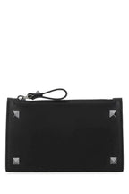 VALENTINO GARAVANI Mini Rockstud Leather Card Holder - Maven Couture IncSMALL LEATHER GOODS