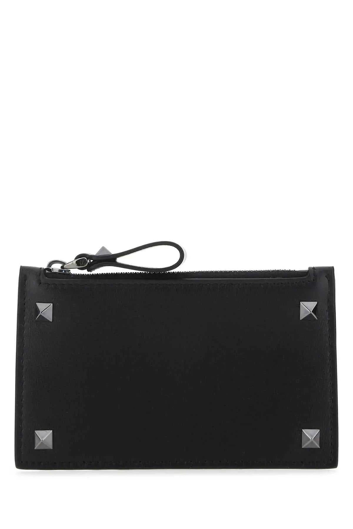 VALENTINO GARAVANI Mini Rockstud Leather Card Holder - Maven Couture IncSMALL LEATHER GOODS