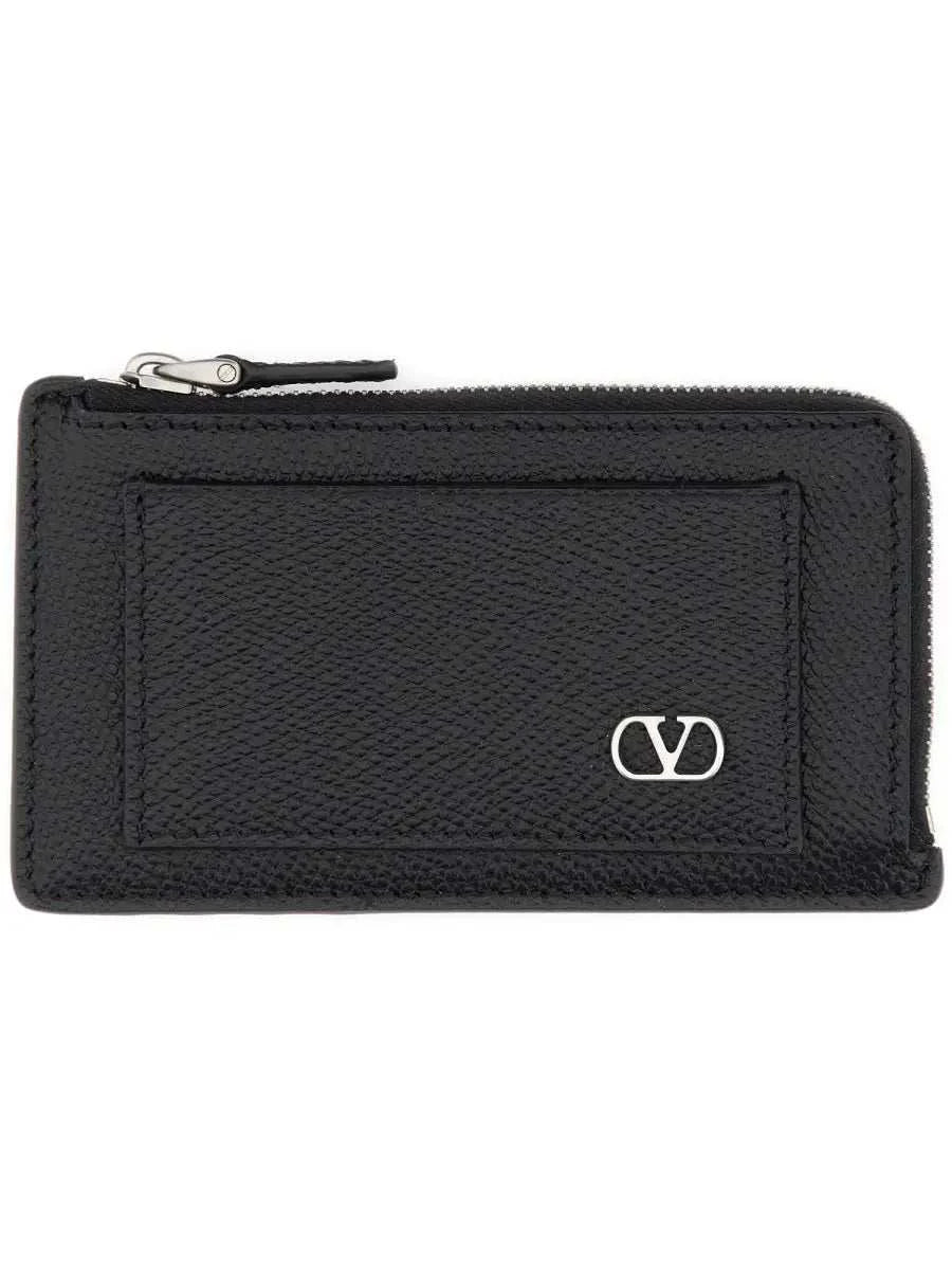 VALENTINO GARAVANI Mini Signature Leather Coin Purse - Maven Couture IncSMALL LEATHER GOODS