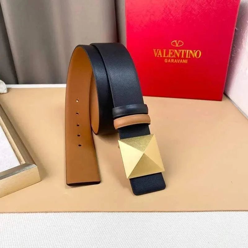 Valentino Garavani One Stud Belt 'Black/Brown' - Maven Couture Inc