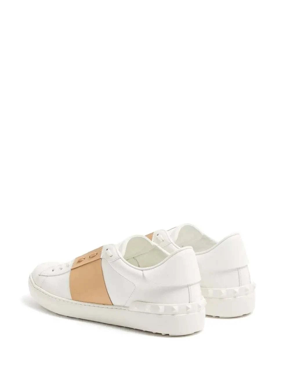 VALENTINO GARAVANI Open Leather Sneaker with Contrast Band and Stud Details - Maven Couture IncSNEAKERS