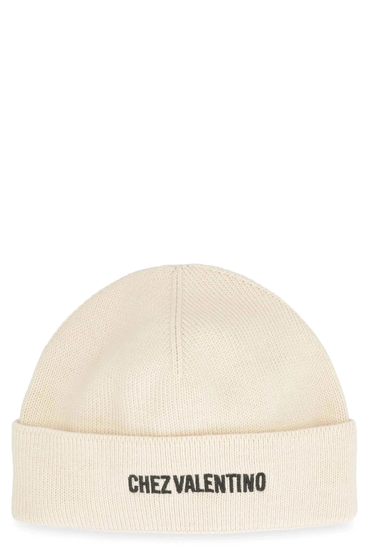 VALENTINO GARAVANI Ribbed Knit Beanie with Turn Up Brim - Maven Couture IncCAPS & HATS