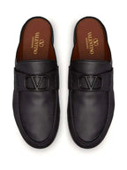 Valentino Garavani V Logo Signature Leather Slippers - Maven Couture IncMen's Sandals