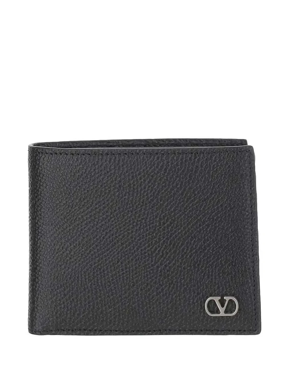 VALENTINO Pebble Leather Vlogo Mini Wallet - Maven Couture IncSMALL LEATHER GOODS