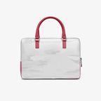 Vegan Designer Luxury Double Pocket Bag 16” BYMANYC ® New York White & Pink - Maven Couture IncBackpack