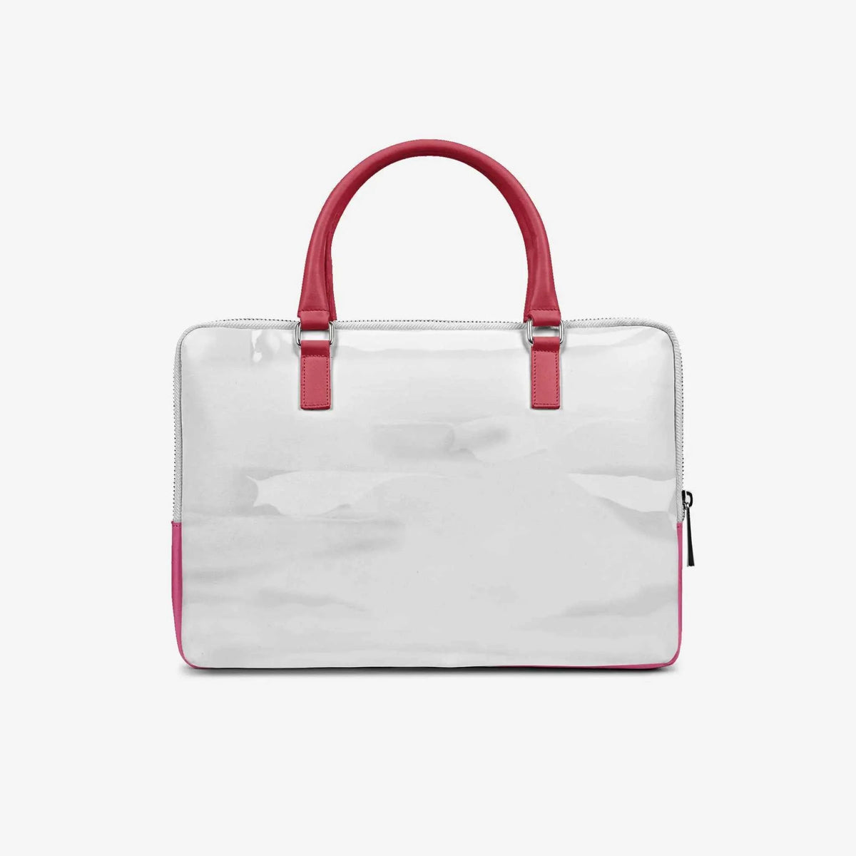 Vegan Designer Luxury Double Pocket Bag 16” BYMANYC ® New York White & Pink - Maven Couture IncBackpack