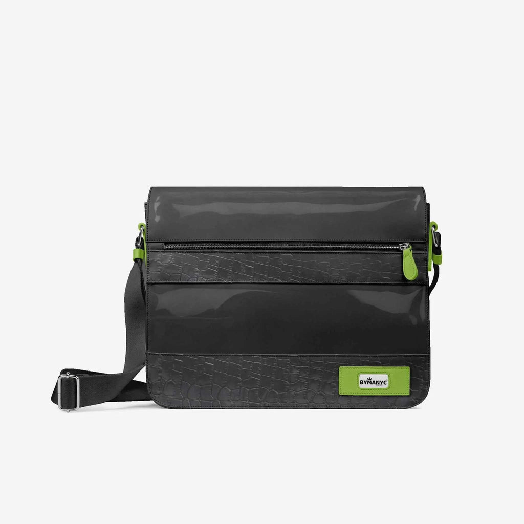 Vegan Urban Stripe Messenger Bag 16” | BYMANYC ® New York Downtown Edge - Maven Couture IncBackpack