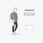 Vegan Urban Stripe Messenger Bag 16” | BYMANYC ® New York Downtown Edge - Maven Couture IncBackpack
