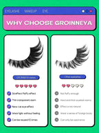 Veltrinay Fake Lashes Cat Eye Lashes Faux Mink Eyelashes Clear Band Lashes Natural Look Wispy Mink Eyelashes False Lashes Makeup