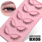 Veltrinay Fake Lashes Cat Eye Lashes Faux Mink Eyelashes Clear Band Lashes Natural Look Wispy Mink Eyelashes False Lashes Makeup
