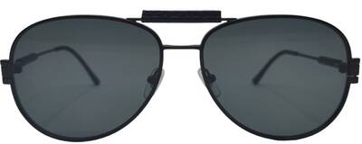 Versace 2167-Q 1261/87 Black Metal Shield Sunglasses - Maven Couture IncOther