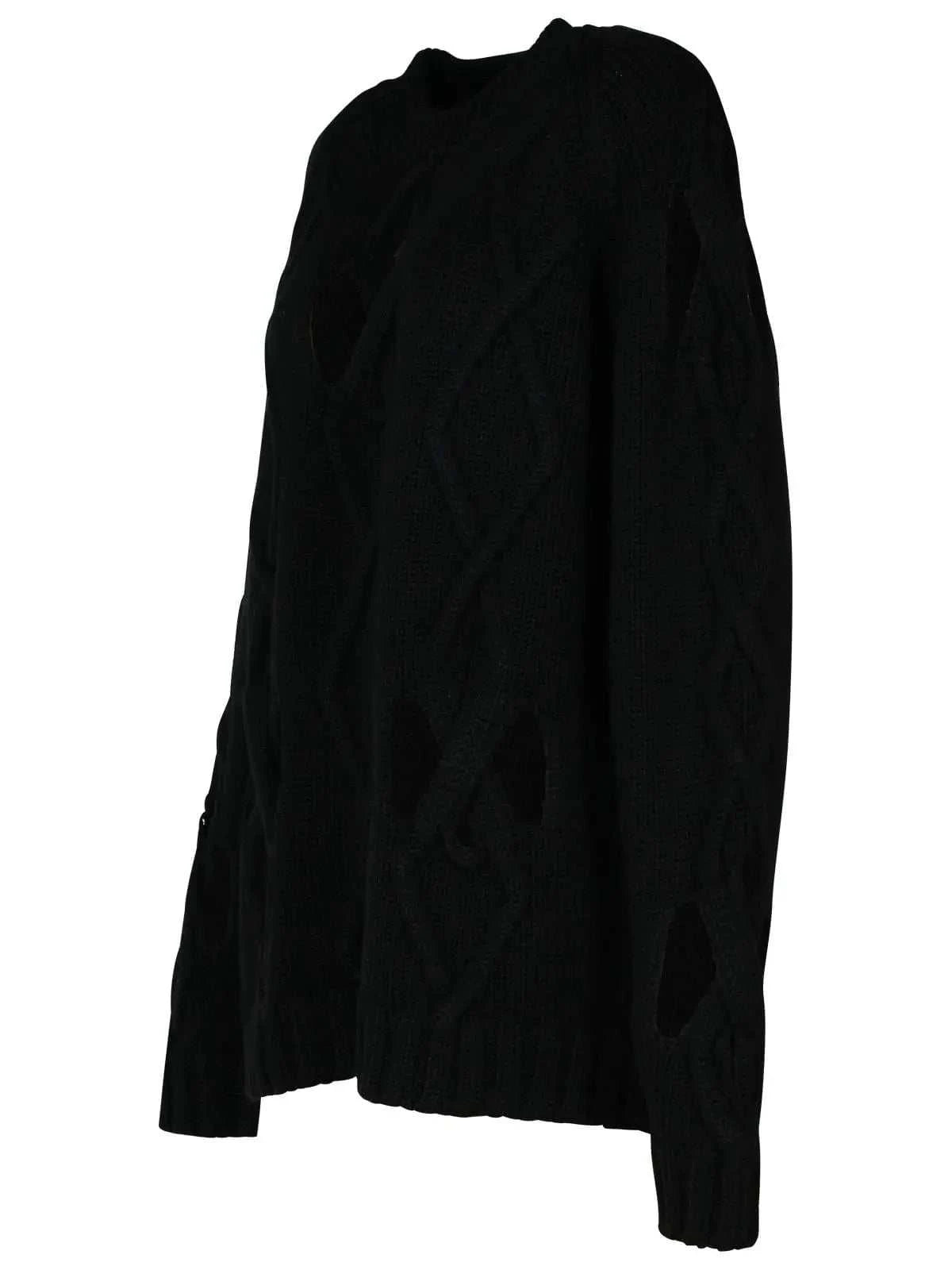 Versace Black Wool Blend Sweater Men - Maven Couture IncTops / Sweaters & Pullovers