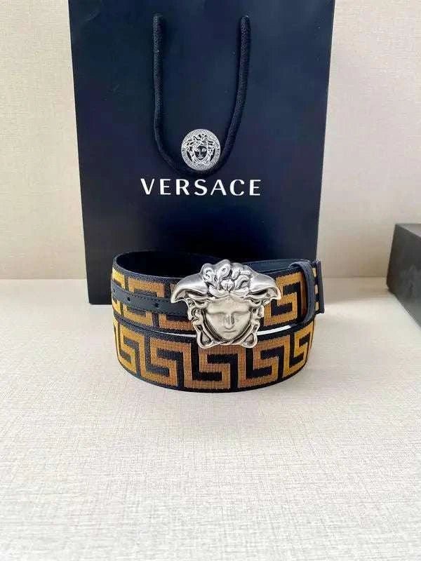 VERSACE La Medusa La Greca Belt - Maven Couture Inc