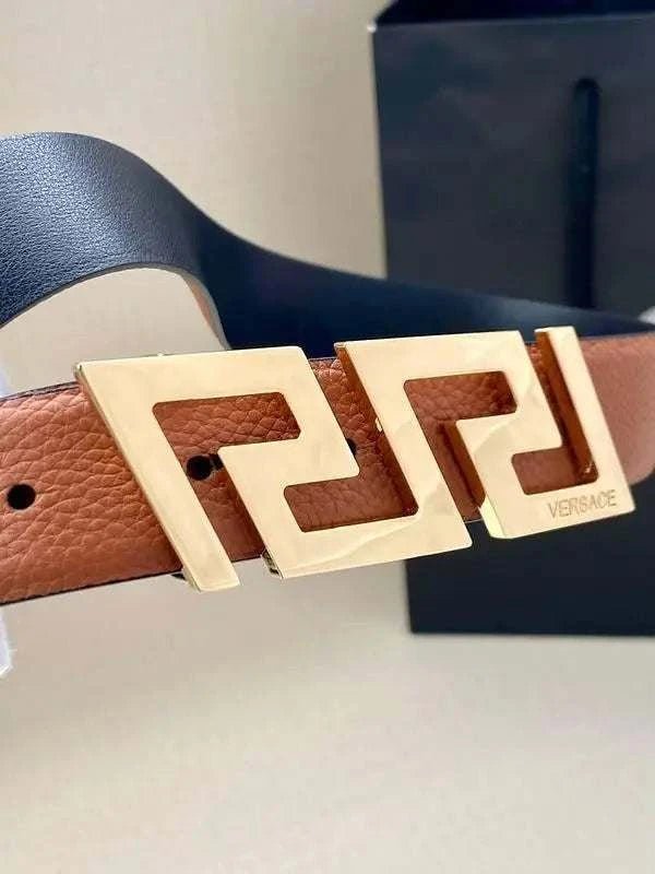 Versace Medusa Belt 'Brown' - Maven Couture Inc