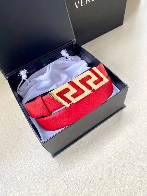 Versace Medusa Belt 'Red' - Maven Couture Inc