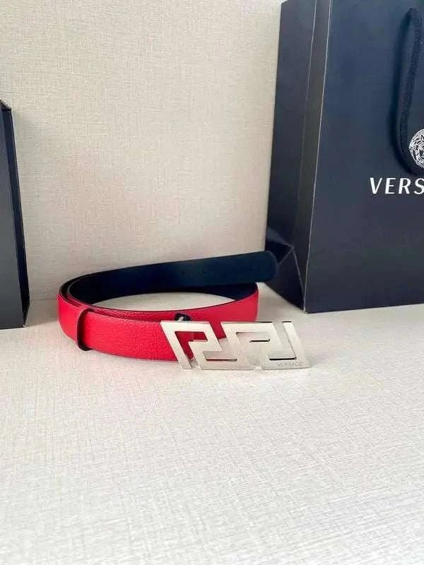Versace Medusa Belt 'Red' - Maven Couture Inc