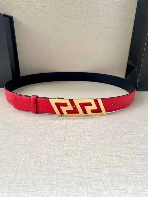 Versace Medusa Belt 'Red' - Maven Couture Inc