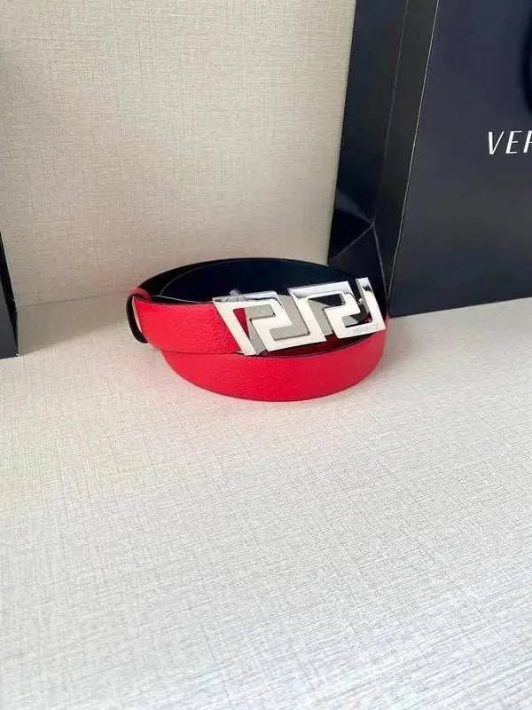 Versace Medusa Belt 'Red' - Maven Couture Inc