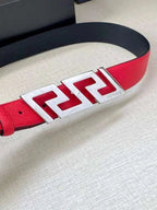 Versace Medusa Belt 'Red' - Maven Couture Inc