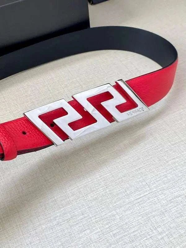Versace Medusa Belt 'Red' - Maven Couture Inc