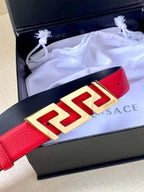 Versace Medusa Belt 'Red' - Maven Couture Inc