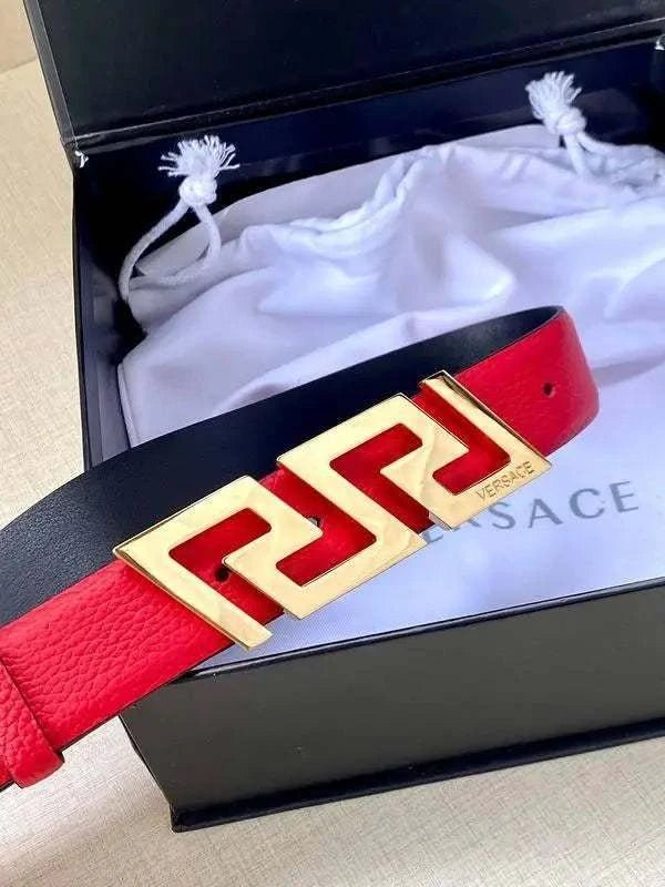Versace Medusa Belt 'Red' - Maven Couture Inc