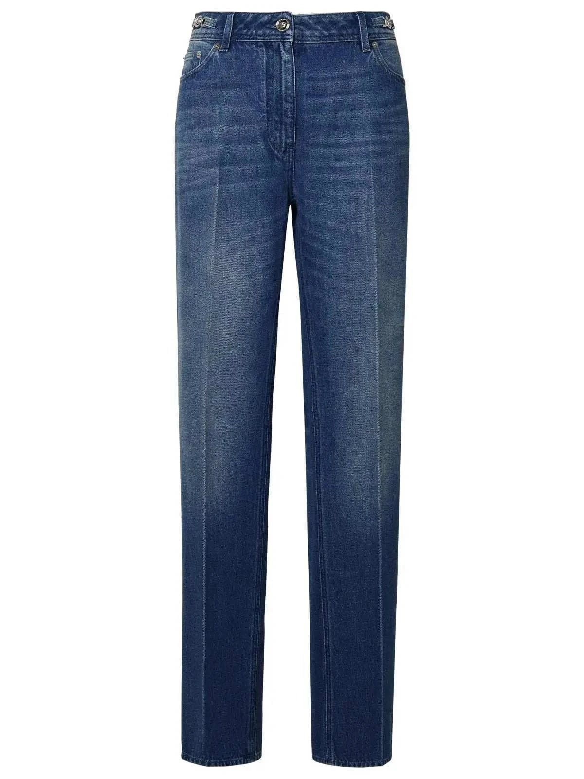 Versace Tailored Blue Cotton Jeans Women - Maven Couture IncBottoms / Pants