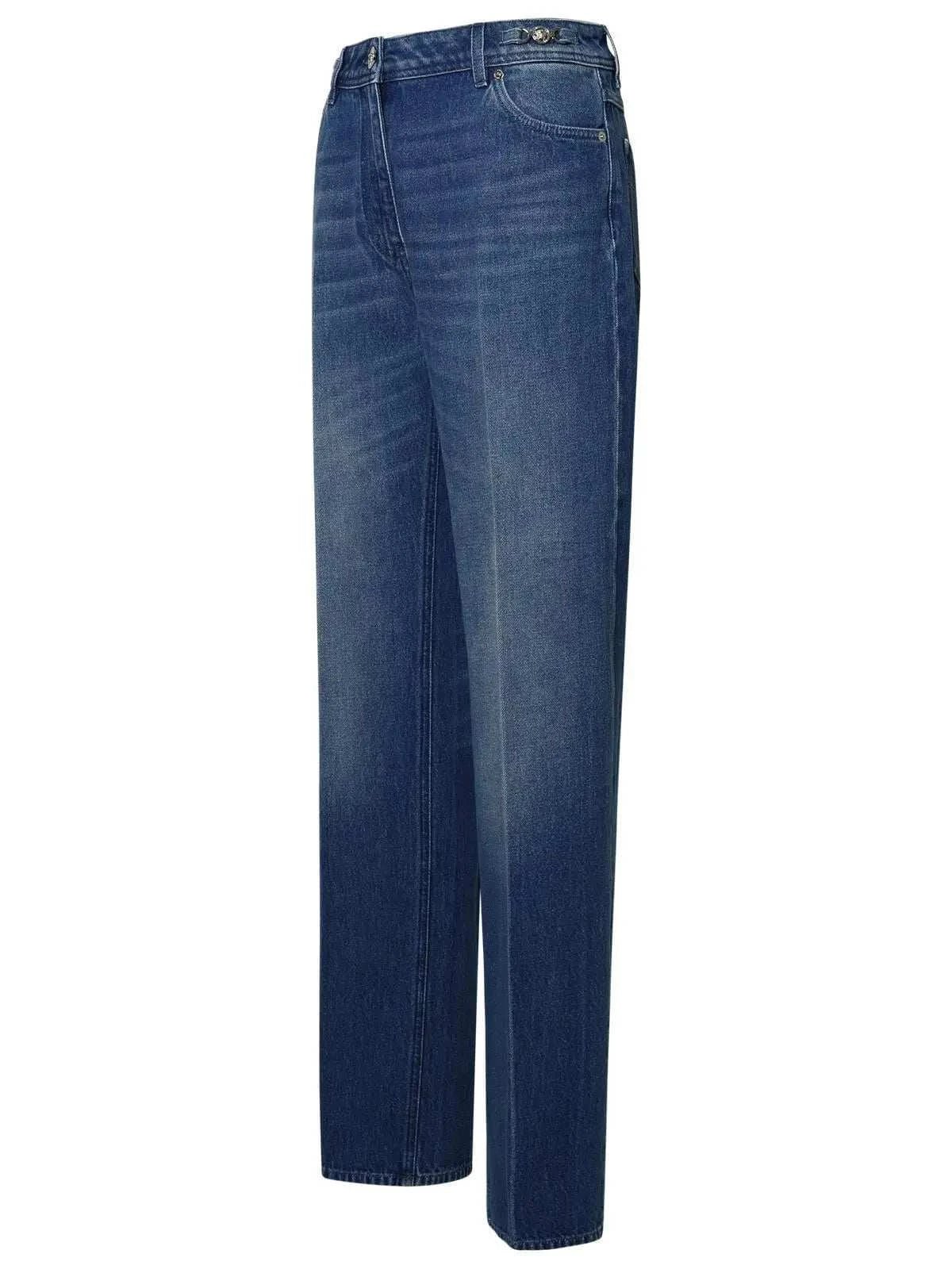 Versace Tailored Blue Cotton Jeans Women - Maven Couture IncBottoms / Pants