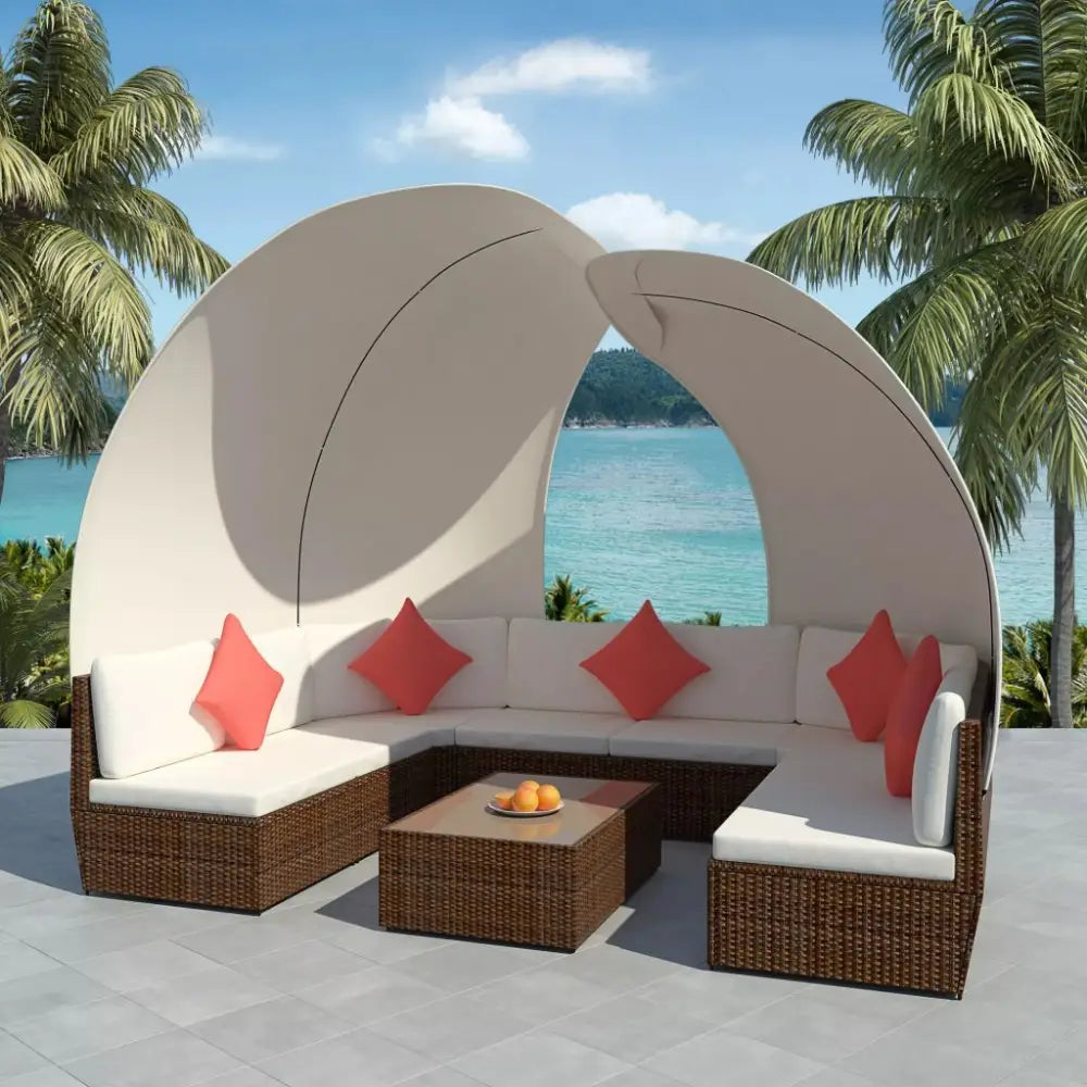 Elevate outdoor elegance with the vidaxl luxury patio lounge set $1,899.99 specification what can be a more indulgent